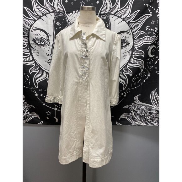 Mac & Jac beaded lined long tunic length top sz 12 - Picture 1 of 6